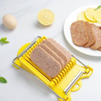 Roestvrij Staal Lunch Vlees Snijgereedschap Banaan Ei Ham Slicer Huishoudelijke Multifunctionele Keuken Gadget Draad Snijgereedschap geel stijl