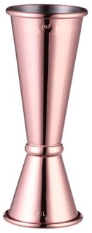 Roestvrij Staal Maatbeker Tweekoppige Bartending Meten Schaal Cup Met Schaal Keuken Bar Drinken Accessoires roos goud