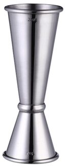 Roestvrij Staal Maatbeker Tweekoppige Bartending Meten Schaal Cup Met Schaal Keuken Bar Drinken Accessoires Zilver