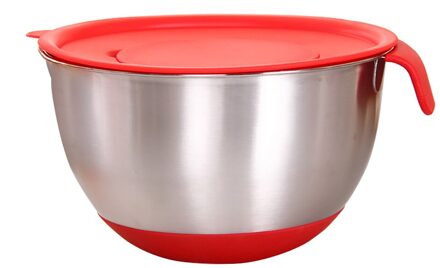 Roestvrij Staal Mengen Kommen Met Deksel Handvat Antislip Siliconen Base Diy Cake Bakken Mixer Kom Salade Rasp Keuken koken Tool BS