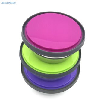 Roestvrij Staal Mengen of Voedsel Kom Set met deksels Met Heldere Kleur Siliconen deksels, set van 3 Bowls Vaatwasser Vriezer Veilig