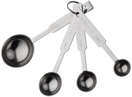 Roestvrij Staal Meten Lepel Schaal Stapelbaar Keuken Maatbekers En Lepels Set Voor Bakken Koffie Meetinstrumenten