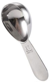 Roestvrij Staal Meten Lepels Koffie Melkpoeder Sppon Keuken Tool Koffie Melkpoeder Maatlepels Voor Vloeibare Spice Zout 1stk 30ml
