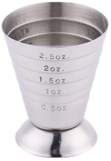 Roestvrij Staal Meten Shot Cup Ounce Jigger Bar Cocktail Drink Mixer Drank Maatbeker Measurer Mojito Meetinstrument
