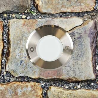 Roestvrij staal - moderne LED grondspot inbouwlamp LED-18 nikkel mat, wit