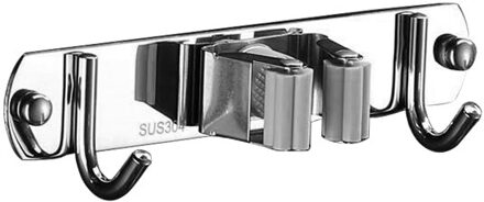Roestvrij Staal Mop Bezem Houder Haken Multifunctionele Muur Gemonteerde Houder Clip Mop Organizer Haak Opslag Muur Bezem Houder 02