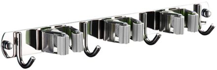 Roestvrij Staal Mop Bezem Houder Haken Multifunctionele Muur Gemonteerde Houder Clip Mop Organizer Haak Opslag Muur Bezem Houder 04