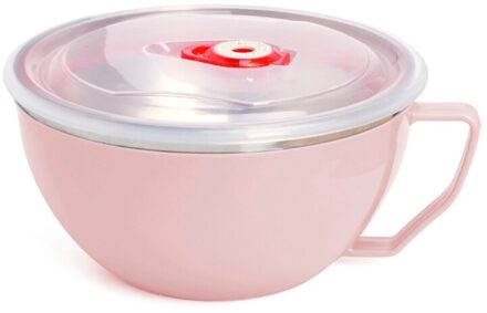 Roestvrij Staal Noodle Kom Met Handvat Voedsel Container Rijstkom Soep Kommen 35ED