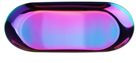 Roestvrij Staal Opslag Lade Goud Zilveren Ovale Fruitschaal Sieraden Display Metal Lade Opslag veelkleurig M