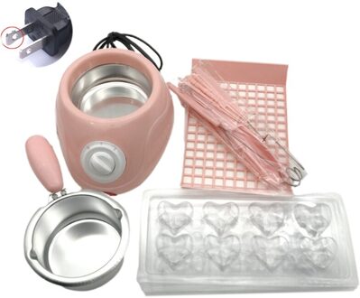 Roestvrij Staal Plastic Chocolade Smeltkroes Elektrische Fondue Smelter Machine roze / VS