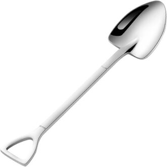 ! Roestvrij Staal Schop Lepel Zomer Watermeloen Lepel Dessertlepel Ijs Lepel Creatieve Ingenieur Schop Platte Tip Lepel 1stk
