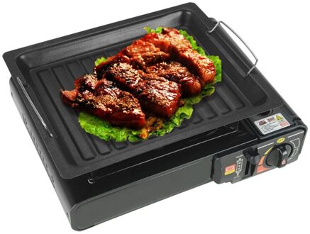Roestvrij Staal Steak Koekenpan Koreaanse Non-stick Koekenpan Bbq Grill Pan Gietijzeren Bbq Plaat Outdoor Houtskool barbecue Plaat