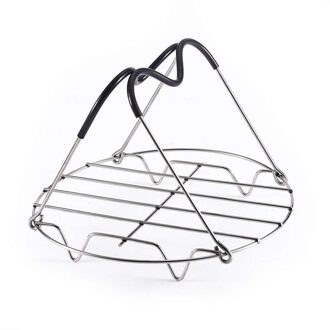 Roestvrij Staal Stoomboot Mand Met Siliconen Handvat Diameter 19.5*14Cm In Heigh