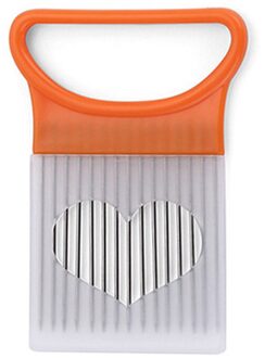 Roestvrij Staal Te Snijden Houder Vork + Groente Plastic Cutter Tomaat Slicer Ui Metalen Vlees Snijder Naald Keuken Oranje