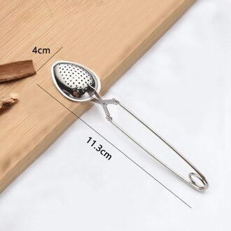 Roestvrij Staal Thee Filter Infuser Sphere Zeef Metalen Theezakje Filter Handvat Lepel Filter Theewaar Pot Bal Zetgroep te 5