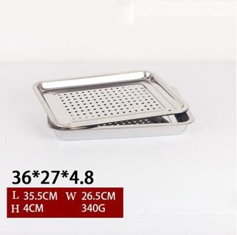 Roestvrij Staal Thee Lade Drainage Water Opslag Kung Fu Thee Lade Thee Kamer Board Tafel Chinese Theeceremonie Gereedschap 36-27-4.8