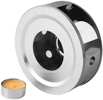 Roestvrij Staal Theepot Warmer Base Ronde Hollow Frame Kaarshouder Voedsel Warmer Koffie Thee Pot Heater Theelichthouder