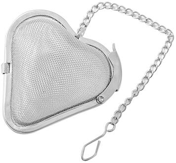 Roestvrij Staal Theezeefje Vergrendeling Spice Mesh-Ei Thee Bal Filter Voor Theepot Hart Ronde Vorm Thee-ei