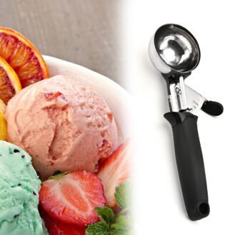 Roestvrij Staal Thuis Ijs Scoop Met Antislip Rubber Ergonomische Handvat Fruit Bal Lepel Trigger Huishouden Keuken Praktische