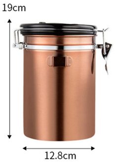 Roestvrij Staal Verzegelde Tank Opbergdoos Vochtbestendige Koffieboon Melkpoeder Pot Thee Pot Keuken Korrels Opslagtank Goud