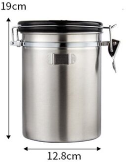 Roestvrij Staal Verzegelde Tank Opbergdoos Vochtbestendige Koffieboon Melkpoeder Pot Thee Pot Keuken Korrels Opslagtank Zilver