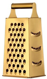 Roestvrij Staal Vier Zijdige Rasp Handheld Multifunctionele Shredder Knoflook Gember Slicer Keuken Groenten En Fruit Gereedschap Goud