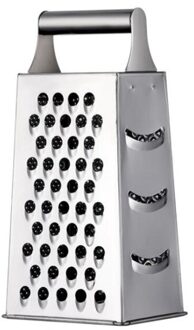 Roestvrij Staal Vier Zijdige Rasp Handheld Multifunctionele Shredder Knoflook Gember Slicer Keuken Groenten En Fruit Gereedschap Zilver