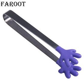 Roestvrij Staal Voedsel Clip Antislip Mini Siliconen Kleine Hand Map Clincher Emmers Ijs Keuken Gereedschap Keukengerei B