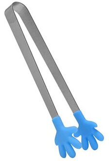 Roestvrij Staal Voedsel Clip Kleine Palm Siliconen Clip Keukengereedschap blauw