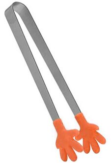 Roestvrij Staal Voedsel Clip Kleine Palm Siliconen Clip Keukengereedschap oranje