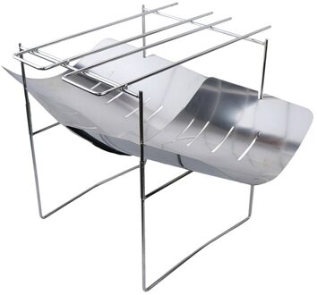 Roestvrij Staal Vouwen Barbecue Brandhout Stand Outdoor Kamp Bonfire Rack Draagbare Barbecue Outdoor Camping