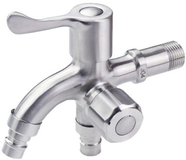 Roestvrij Staal Wasmachine Kraan 4 Punten Water Inlaat Multifunctionele Outdoor Tuin Wasmachine Bibcocks Voor Thuis