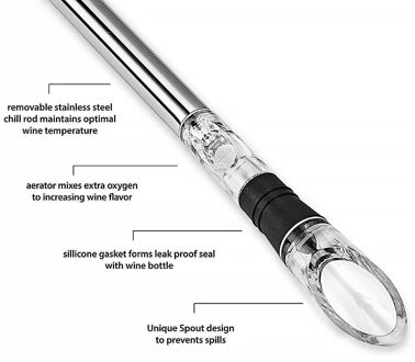 Roestvrij Staal Wijn Schenker Dispenser Fles Caps Liquor Geest Gratis Flow Tuit Stopper Keuken Bar Gereedschap Cooling Staaf