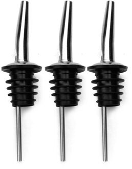 Roestvrij Staal Wijnfles Stopper Liquor Fles Schenker Stopper Dispenser Lekvrije Olijfolie Schenker Bar Bar Accessoires 3stk