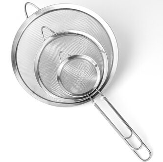 Roestvrij Staaldraad Fijne Mesh Zeef Olieaanzuigzeef Meel Vergiet Zeef Diy Keuken Gereedschap Voor Filtering Voedsel Coladores De Cocina 12CM