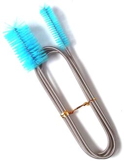 Roestvrij Stalen Buis Reinigingsborstel Enkele End Flexibele Aquarium Aquarium Filter Pomp Slang Pijp Borstels Cleaner 200cm