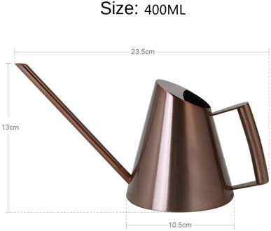 Roestvrij Stalen Gieter Tuinieren Ingemaakte Kleine Gieter Gebruik Handvat Perfect Voor Sproeisysteem Bloem Planten Douche Voor Tuin roos goud-400ml