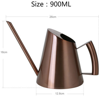 Roestvrij Stalen Gieter Tuinieren Ingemaakte Kleine Gieter Gebruik Handvat Perfect Voor Sproeisysteem Bloem Planten Douche Voor Tuin roos goud-700-900ml