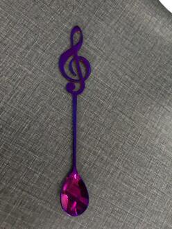 Roestvrij Stalen Lepel Koffie Lepel Vorm Muziek Thema Thee Menglepel Kleine Ijs Dessert Lepel Creatieve Bestek 05