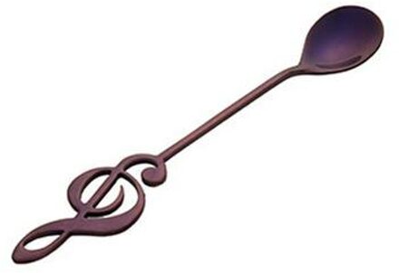 Roestvrij Stalen Lepel Koffie Lepel Vorm Muziek Thema Thee Menglepel Kleine Ijs Dessert Lepel Creatieve Bestek paars