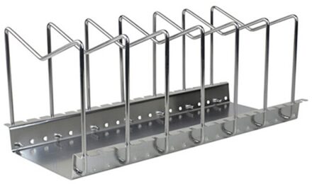 Roestvrij Stalen Pot Deksel Rack Pan & Snijplank Houder Organizer Voor Keuken 6 Compartimenten KLR201
