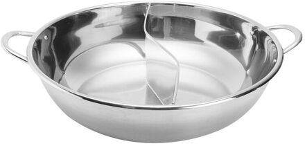 Roestvrij Stalen Pot Pot Inductie Kookplaat Gasfornuis Compatibel Potten Home Keuken Kookgerei Soep Kookpot Twin Verdeeld