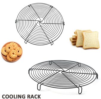 Roestvrij Stalen Ronde Draad Grid Cooling Lade Taart Voedsel Rack Oven Keuken Bakken Pizza Brood Barbecue Biscuit Cookie Houder Plank