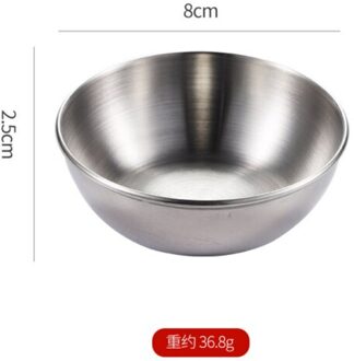 Roestvrij Stalen Ronde Plaat Gouden Home Restaurant Keuken Saus Schotel Pot Gereedschap Zilver