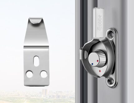 Roestvrij Stalen Schuifdeur Window Lock Gesp Dubbelzijdig Crescent Veiligheidsslot Vintage Deur En Raam Hardware Accessoires rechtsaf lang hook