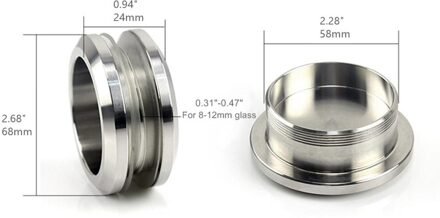 Roestvrij Stalen Schuifdeuren Douche Deur Handvat Badkamer Glazen Deur Pull Knop HD02-68MM