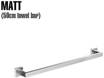 Roestvrij Stalen Vierkante Buis Geperforeerde Handdoekenrek Hotel Badkamer Rek Meubels Balkon Muur Gemonteerde Handdoek Bar Badkamer Benodigdheden 50CM mat