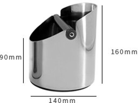 Roestvrij steeThicken Koffie Sabotage Klop Doos Diepe Gebogen Koffie Slakken is niet Splash Handmatige Koffiemolen Accessoires circulaire B