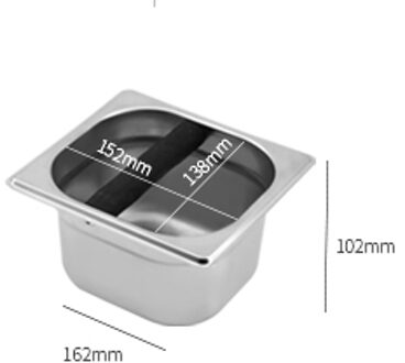 Roestvrij steeThicken Koffie Sabotage Klop Doos Diepe Gebogen Koffie Slakken is niet Splash Handmatige Koffiemolen Accessoires plein A