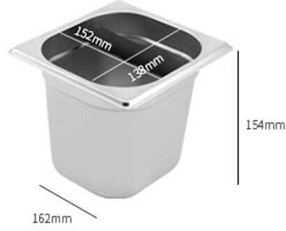 Roestvrij steeThicken Koffie Sabotage Klop Doos Diepe Gebogen Koffie Slakken is niet Splash Handmatige Koffiemolen Accessoires plein B